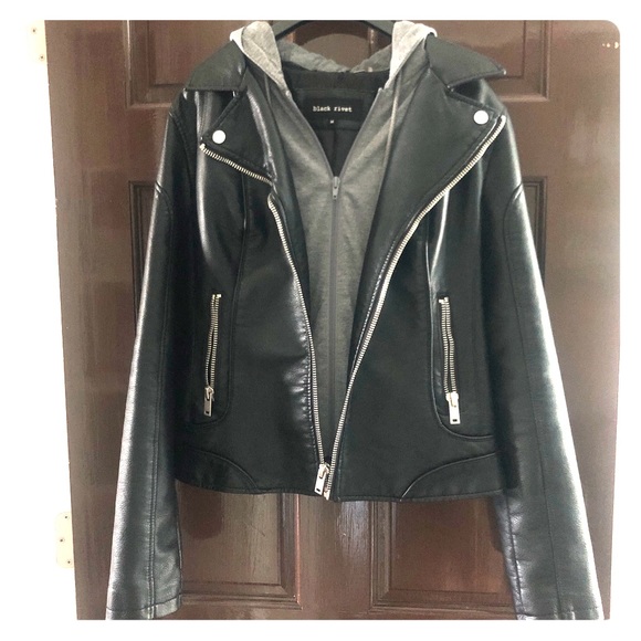 dressy black leather jacket